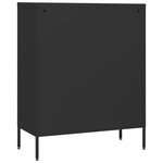 vidaXL Commode Noir 80x35x101 5 cm Acier