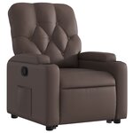vidaXL Fauteuil inclinable marron similicuir