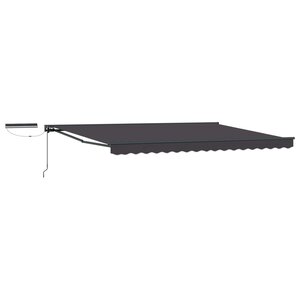 vidaXL Auvent rétractable électrique Anthracite 4 5 × 3 5 m