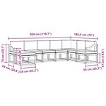 vidaXL Ensemble de canapés d'extérieur 8 pc Blanc et crème