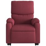 vidaXL Fauteuil inclinable électrique rouge bordeaux tissu