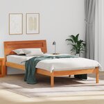 vidaXL Cadre de lit Marron cire 100 x 200 cm Bois massif en pin