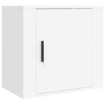 vidaXL Tables de chevet murales 2 Pièces Blanc 50x30x47 cm