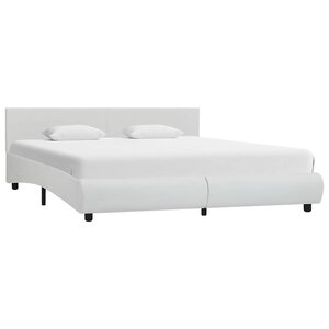 vidaXL Cadre de lit avec LED sans matelas blanc 160x200 cm