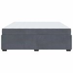 vidaXL Cadre de lit avec matelas Gris foncé 200 x 200 cm tissu