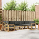 vidaXL Ensemble de canapés d'extérieur 7 Pièces Blanc et anthracite