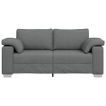 vidaXL Canapé deux places Gris foncé 180 cm tissu