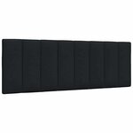 vidaXL Coussin de tête de lit Hanko noir 120 cm tissu