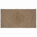 vidaXL Tapis de surface Rectangulaire Gris 80 x 150 cm Jute