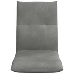 vidaXL Fauteuil de sol ajustable Gris foncé Velours