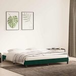 vidaXL Cadre de lit sans matelas vert foncé 200x220 cm velours