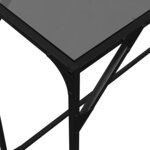 vidaXL Table console avec dessus en verre noir 98x35x81 cm acier