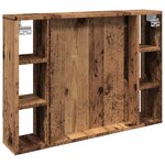 vidaXL Armoire à miroir et LED vieux bois 76x15x55cm bois d'ingénierie