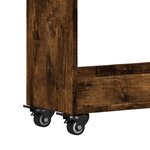 vidaXL Armoire avec roues chêne fumé 60x22x79 cm bois d'ingénierie