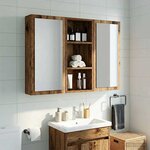 vidaXL Armoire murale de salle de bain Bois ancien 30 x 14 x 70 cm
