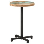 vidaXL Table de bistro Ronde Ø50x75 cm Bois de récupération massif