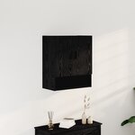Armoire murale vidaXL en chêne noir 60x31x70 cm en bois d'ingénierie