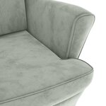 vidaXL Fauteuil gris clair velours