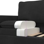 vidaXL Ensemble de Canapés 2 pc Noir Velours