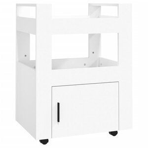 vidaXL Chariot de cuisine Blanc 60x45x80 cm Bois d'ingénierie