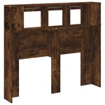 vidaXL Tête de lit à LED chêne fumé 120x18 5x103 5cm bois d'ingénierie