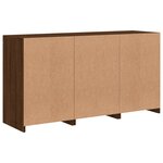 vidaXL Buffet avec lumières LED chêne marron 123x37x67 cm