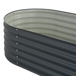 vidaXL Lit surélevé de jardin 160x80x44 cm Acier galvanisé Gris