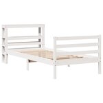 vidaXL Cadre de lit sans matelas blanc 90x200 cm bois de pin massif