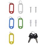 vidaXL Boîte à clés avec verrouillage Blanc 20 x 7.5 x 25 cm Acier