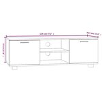 vidaXL Meuble TV Chêne fumé 120x40 5x35 cm Bois d'ingénierie