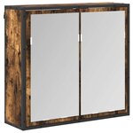 vidaXL Ensemble de mobilier de salle de bain avec tiroir Chêne fumé