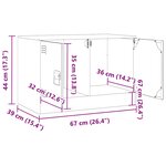 vidaXL Meuble TV vert olive 67x39x44 cm acier
