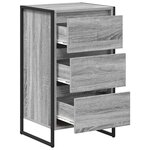 vidaXL Buffet Gris Sonoma 42 x 36 x 75.5 cm Bois d'ingénierie