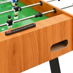 vidaXL Table de football pliante 121 x 61 x 80 cm Marron clair