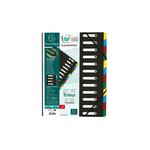 Trieur Harmonika® À Fenêtres Avec Élastiques Véritable Carte Lustrée 12 Compartiments - Noir - X 6 - Exacompta