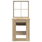 vidaXL Bureau Chêne Sonoma 122 x 67 x 145 cm Bois d'ingénierie