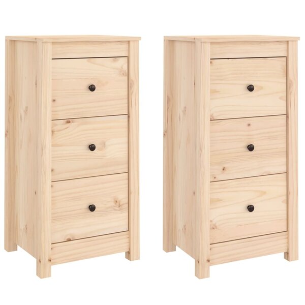 vidaXL Buffets 2 Pièces 40x35x80 cm bois massif de pin