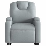 vidaXL Fauteuil de massage inclinable Gris clair Tissu