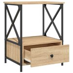 vidaXL Tables de chevet 2 Pièces chêne sonoma 50x41x65 cm bois ingénierie