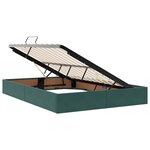 vidaXL Cadre de lit ottoman Vert foncé 140 x 190 cm Velours