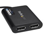 StarTech.com Adaptateur USB 3.0 vers double DisplayPort 4K 60 Hz - Carte graphique externe USB 3.0 vers 2 ports DP (USB32DP24K60)