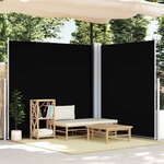 vidaXL Auvent latéral rétractable Noir 200x600 cm