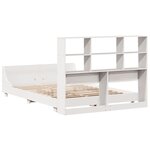 vidaXL Cadre de lit sans matelas blanc 140x190 cm bois de pin massif