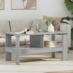 vidaXL Table basse Gris Sonoma 90 x 50 x 45 cm Bois d'ingénierie
