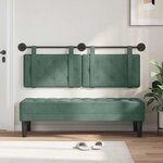 vidaXL Tête de lit suspendue Vert Mer Velours