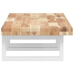 vidaXL Étagère de vasque murale acier et bois massif d'acacia