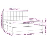 vidaXL Sommier à lattes de lit et matelas Gris foncé 200x200cm Velours