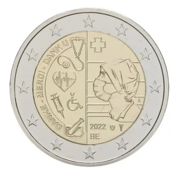 2 euros commémorative Belgique 2022 - Santé.