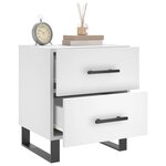 vidaXL Table de chevet blanc 40x35x47 5 cm bois d’ingénierie