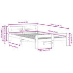 vidaXL Cadre de lit sans matelas cire marron 120x190cm bois pin massif